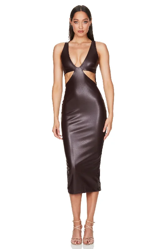 Deep Discounts ALEXIA CUT OUT MIDI