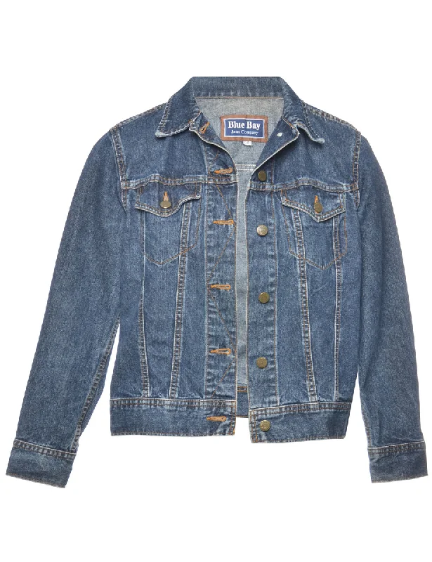 Button Front Denim Jacket - S