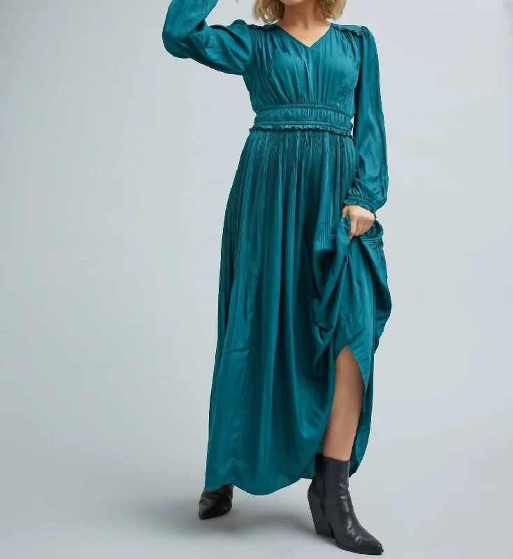 Grace Maxi Dress In Deep Teal