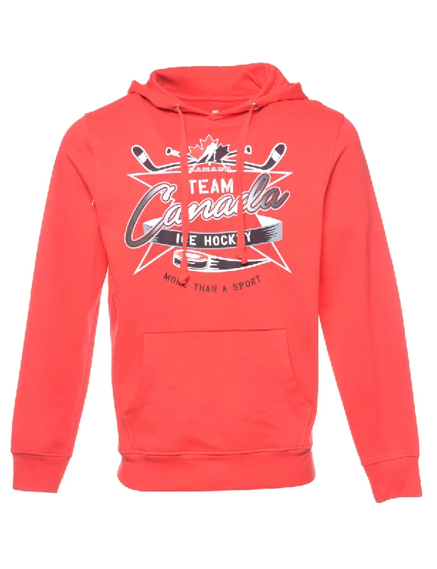 Hockey Petite Canada Printed Hoodie - S