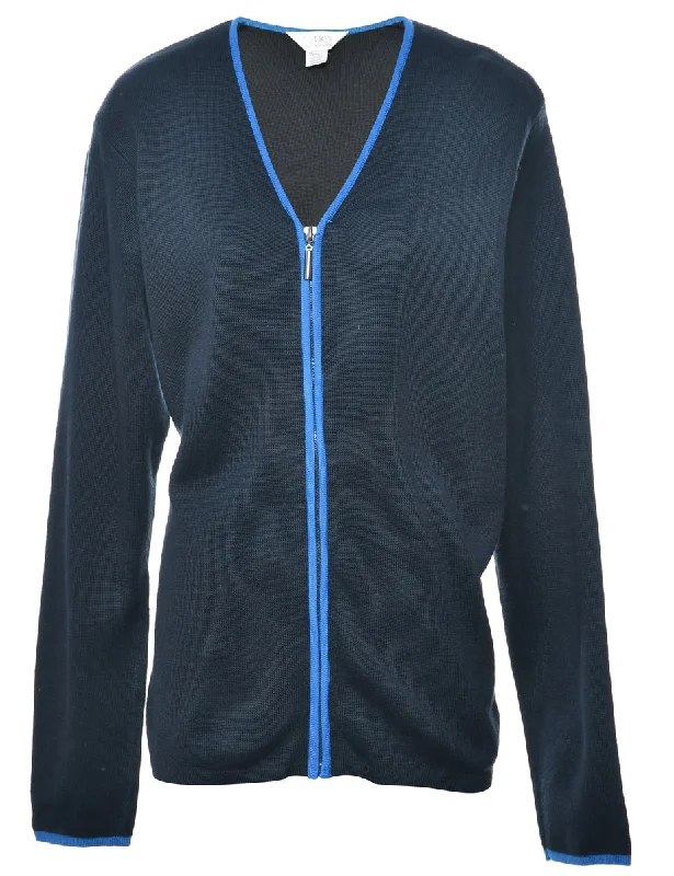 Zip Front Cardigan - L