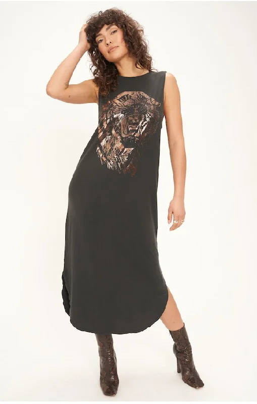 PROJECT SOCIAL T TIGER FACE TANK DRESS