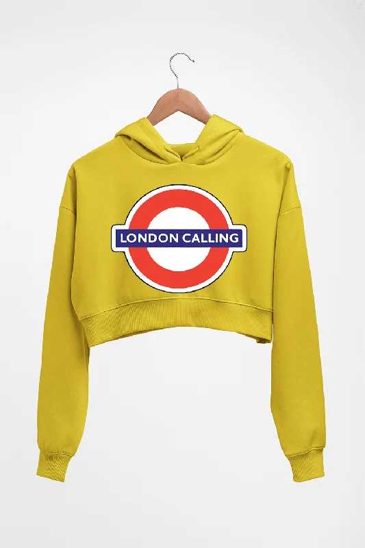 London Calling Crop HOODIE FOR WOMEN