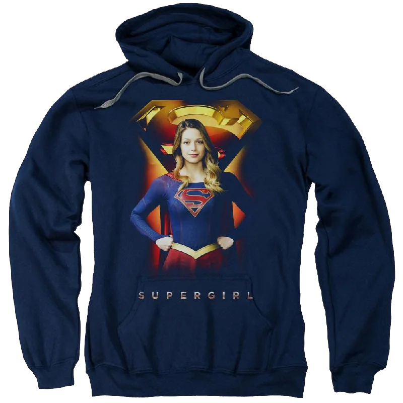 Supergirl Standing Symbol Pullover Hoodie