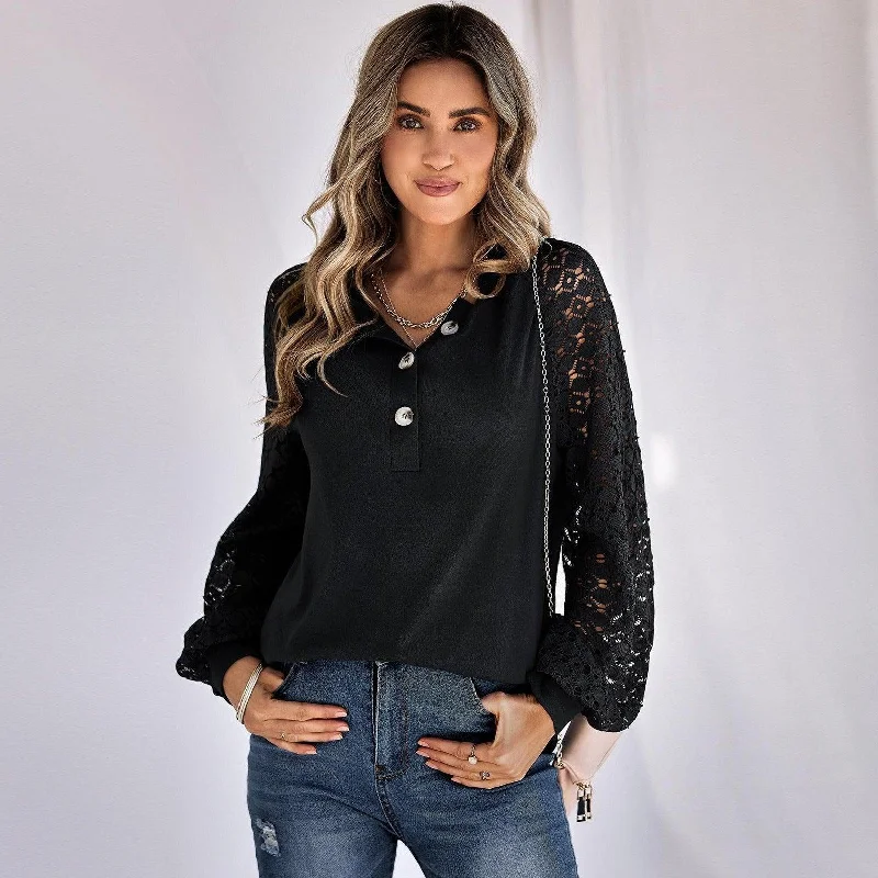 Maxime Lace Button Top Women