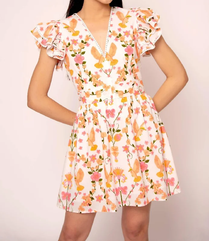 Chloe Dress In Veranda Peach