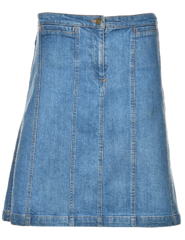 A-Line Denim Skirt - M