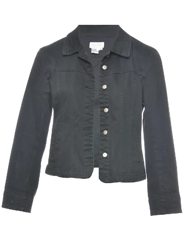 Black Denim Jacket - M