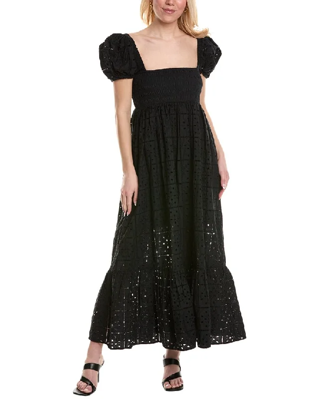 GANNI Broderie Anglaise Maxi Dress