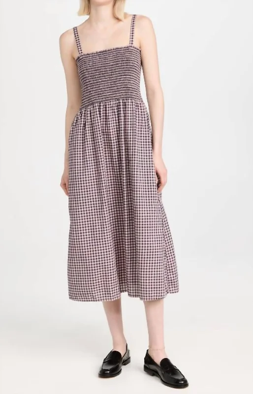 Embry Sundress In Light Pink Millennial Check