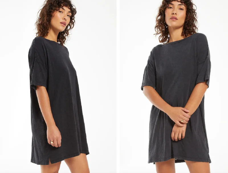 Z SUPPLY The Delta Slub Dress  IN WASHED BLACK