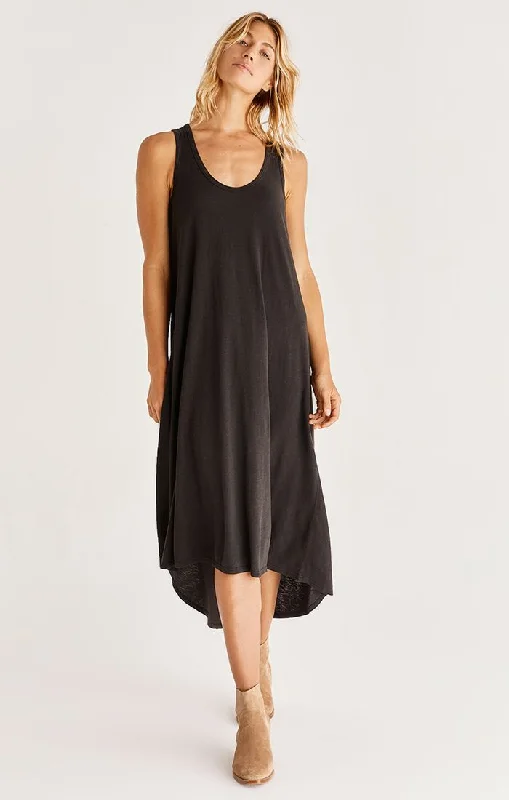 Z SUPPLY AMALFI DRESS IN BLACK AND PINK SKY