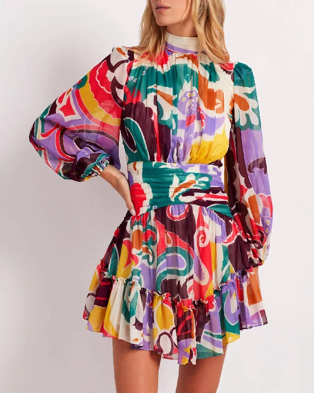 Daydreamer Mini Dress In Multi