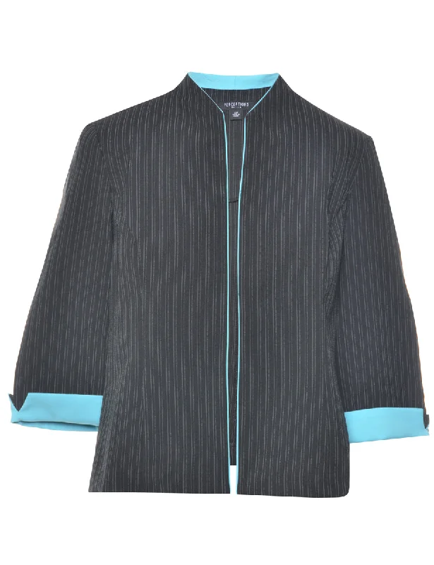 Striped Petite Jacket - M