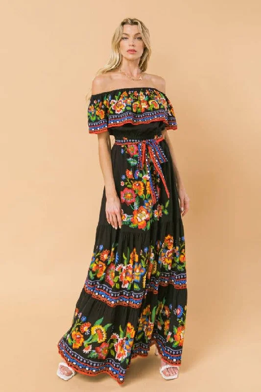 Midnight Garden Maxi Dress