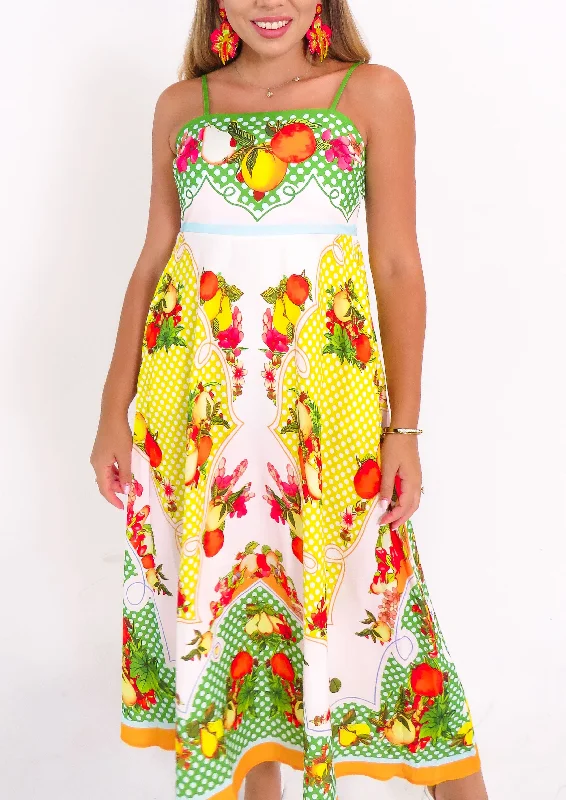 Limoncello Print Midi Dress