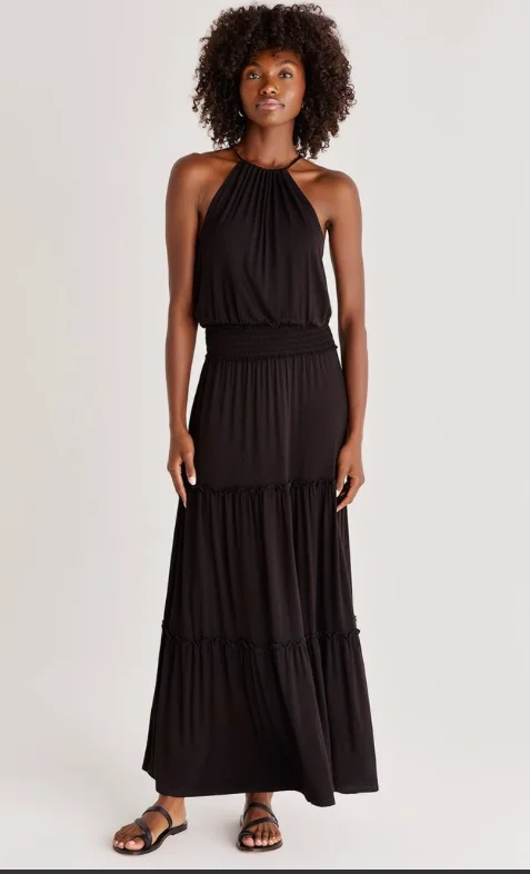 Z SUPPLY BEVERLY SLEEK DRESS IN BLACK