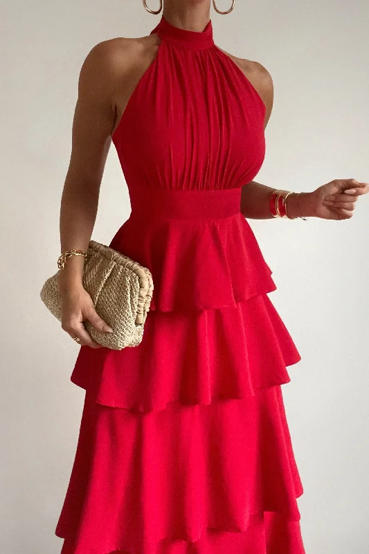 Price Drop Chiara Maxi Dress - Red
