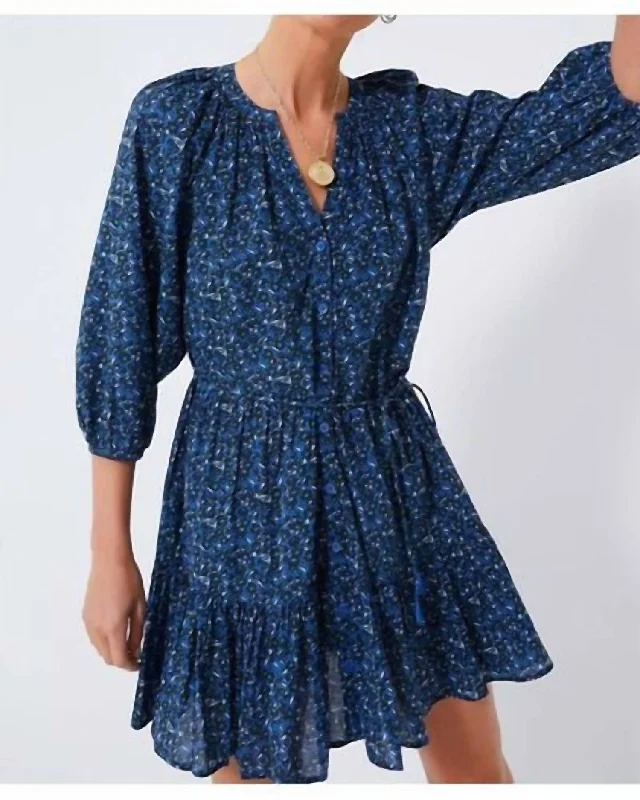 Mini Mitte Dress In Spagliato Floral Blue