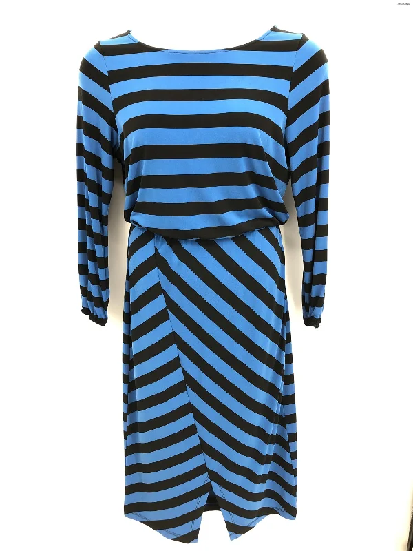 LEOTA Blue Black Stripe Size MEDIUM (M) Dress