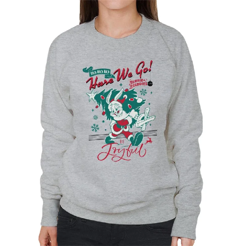 Looney Tunes Christmas Bugs Bunny Be Joyful Women's Sweatshirt