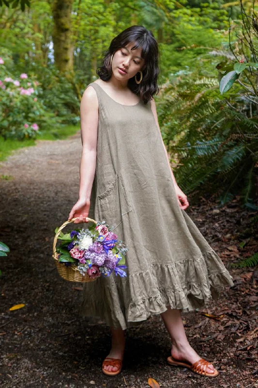 Tessa Slip Dress in Linen, USA