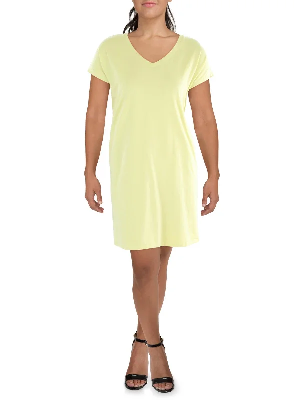 Womens Boxy Mini Shirtdress