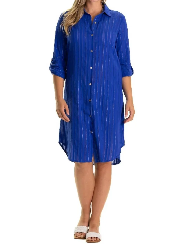 Flager Coverup/dress In Blue