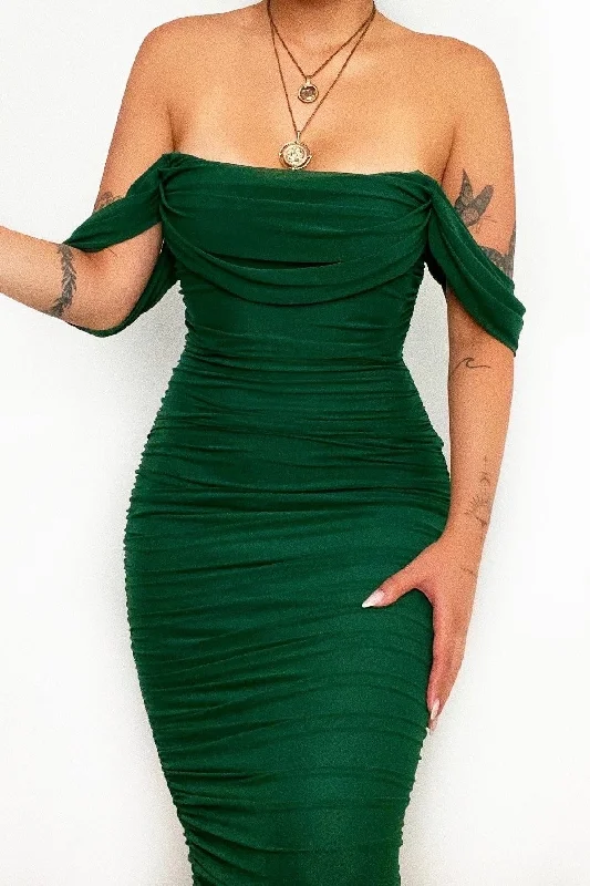 Massive Deals Tilly Midi Dress - Green