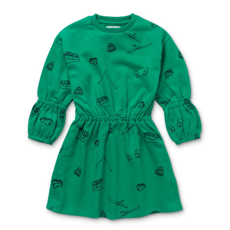 Ski print green dress by Sproet & Sprout