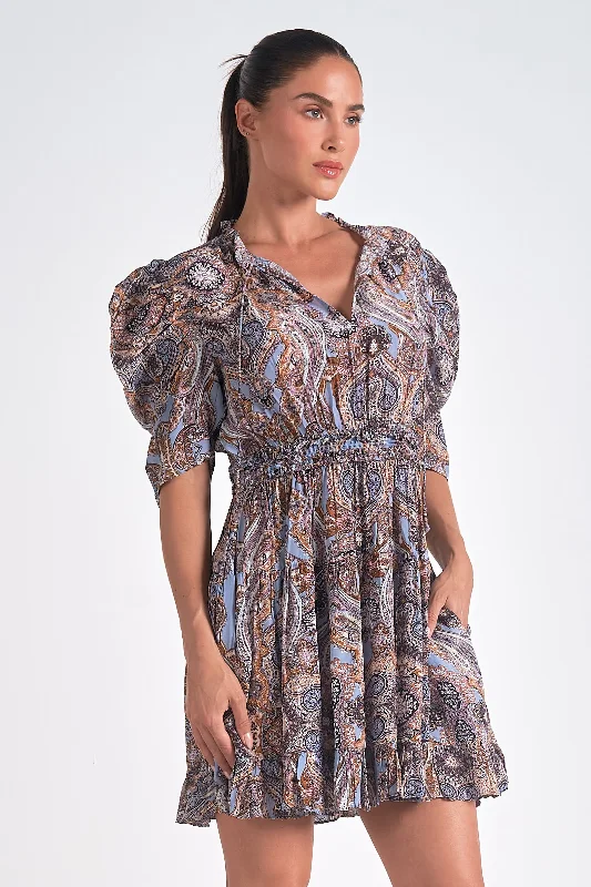 ELAN PAISLEY DRESS