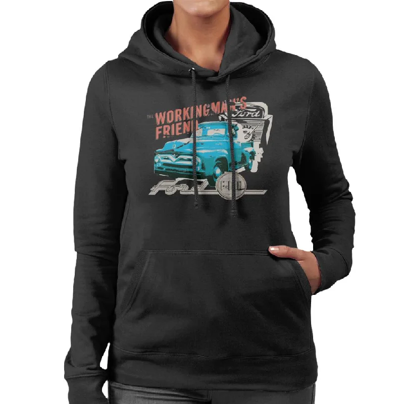 Ford The Workingmans Friend F 100 Women's Hooded Sweatshirt