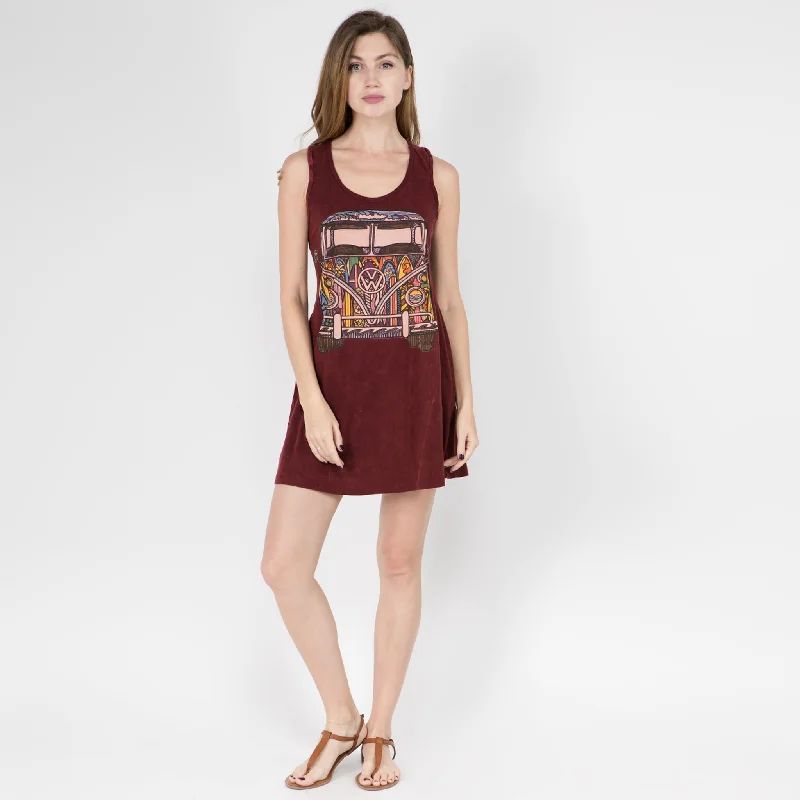 VW MAROON TANK DRESS