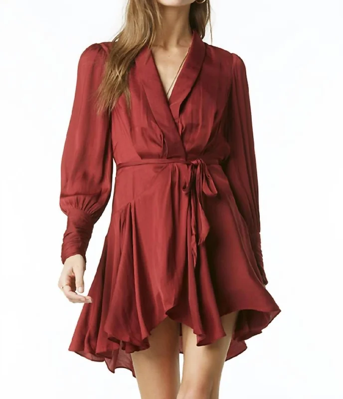 Glenna Dress In Cabernet