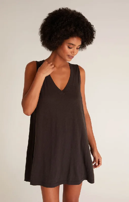 Z SUPPLY SPARROW MINI DRESS IN BLACK