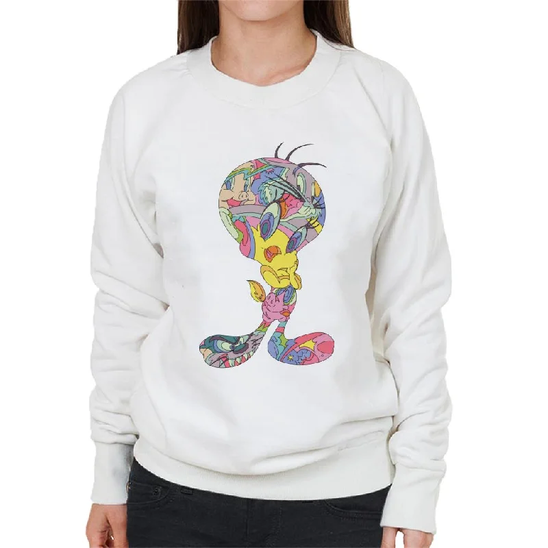 Looney Tunes Tweety Abstract Art Women's Sweatshirt