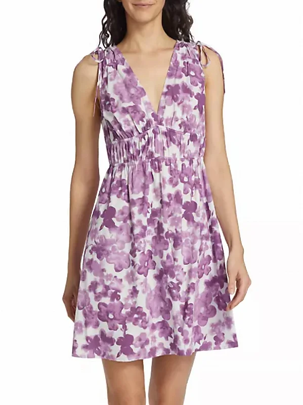 Fay Mini Dress In Iris Watercolor