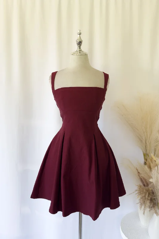 Stock Clearance Marlee Mini Dress - Wine