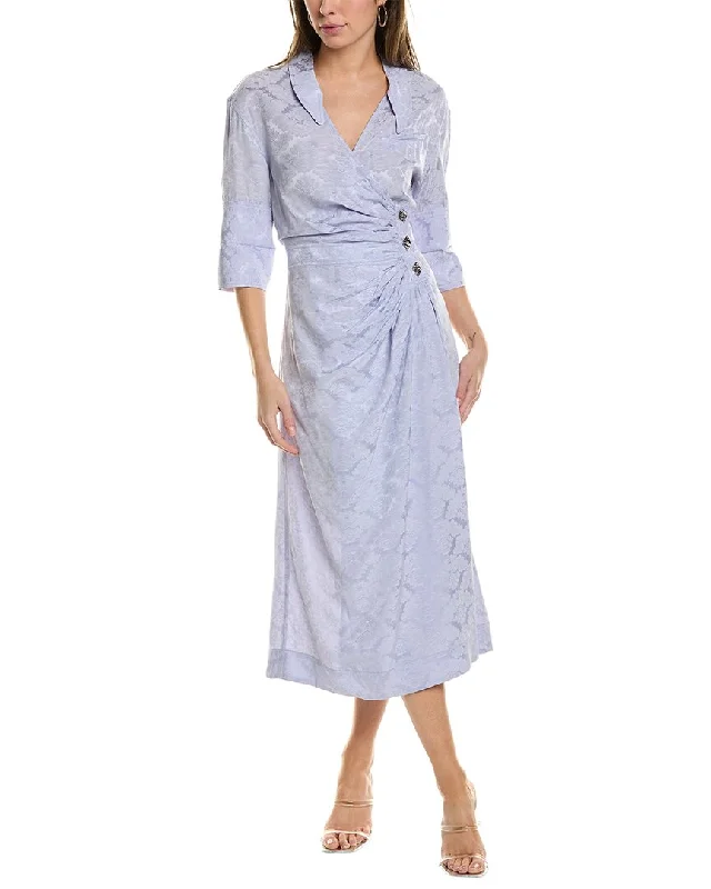 GANNI Jacquard Wrap Dress