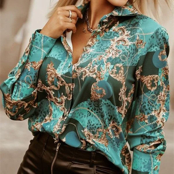 MAXIME Stylish Long Sleeves Digital Printed Shirt