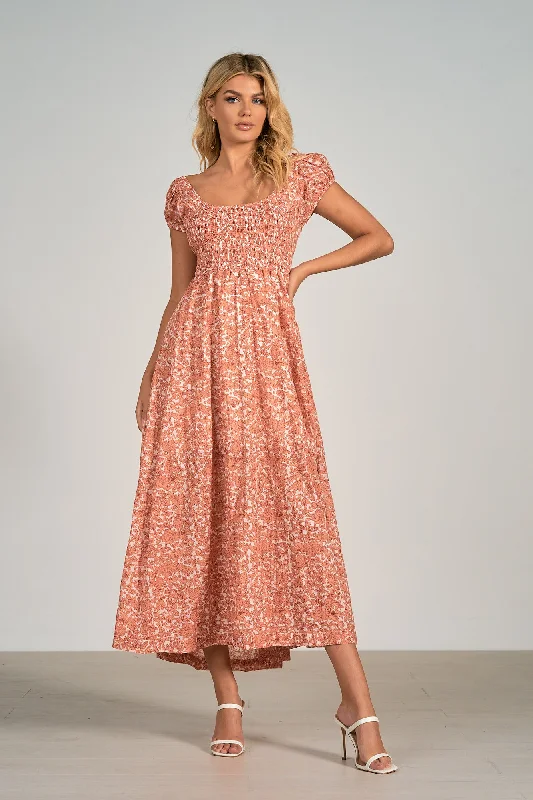 ELAN SP 23 MAXI DRESS IN SALMON