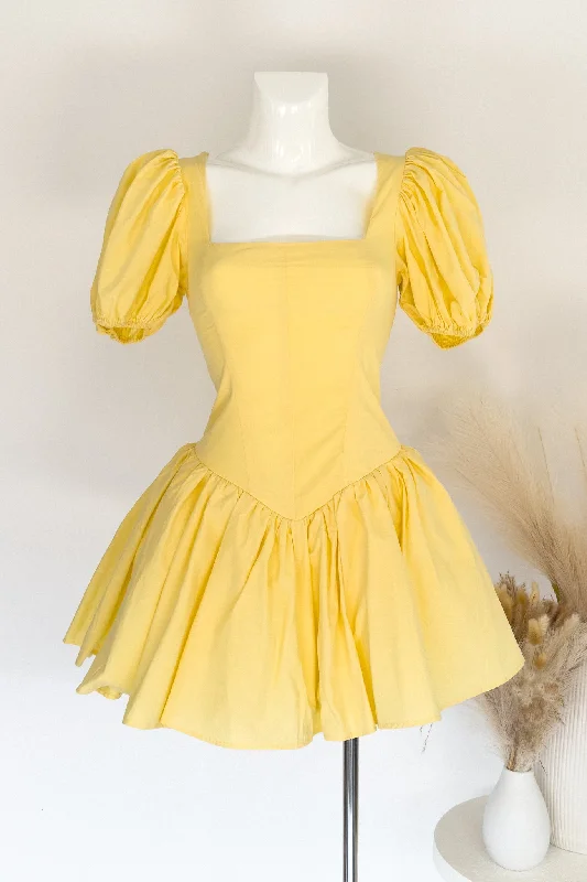 Stock Up and Save Annie Mini Dress - Yellow