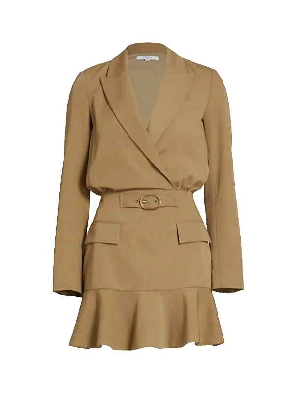 Izara Blazer Dress In Spanish Olive