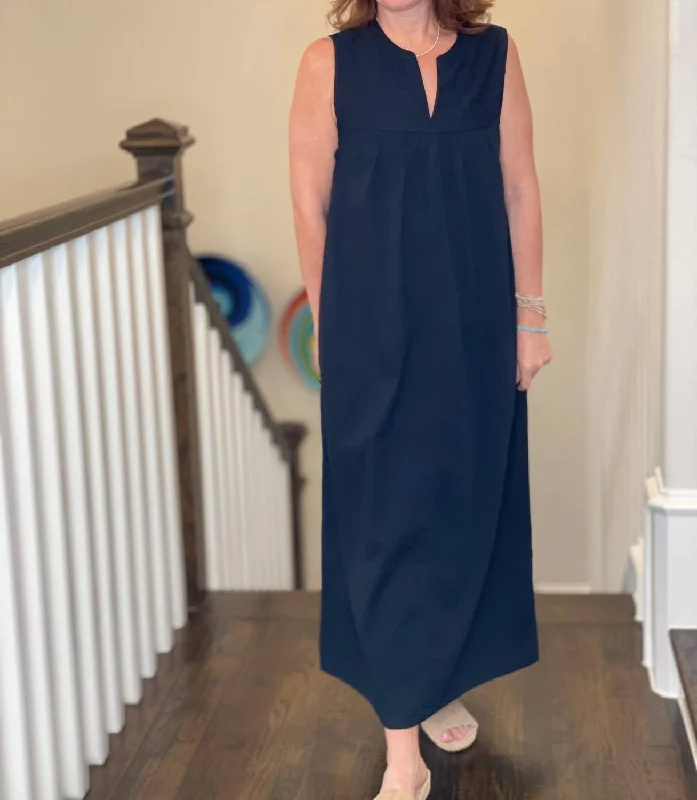 Kenzie Maxi With Pockets In Catalina Blue