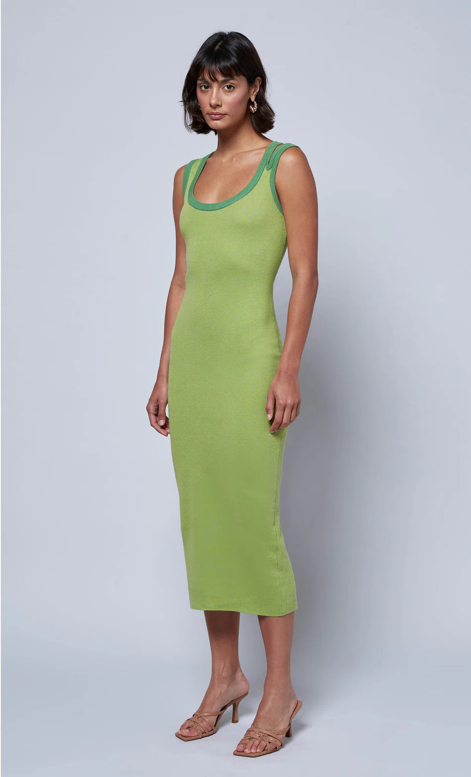 CUT OUT MAXI DRESS - GREEN | ANOTHER GIRL