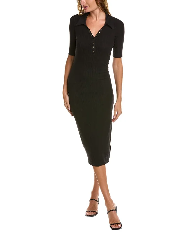 Nation LTD Dionne Collared Snap Midi Dress