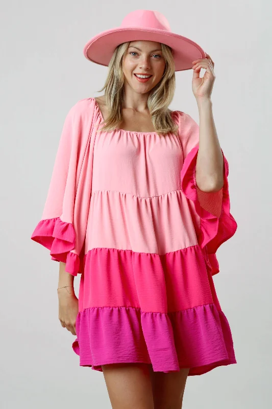 All Things Pink Tiered Dress