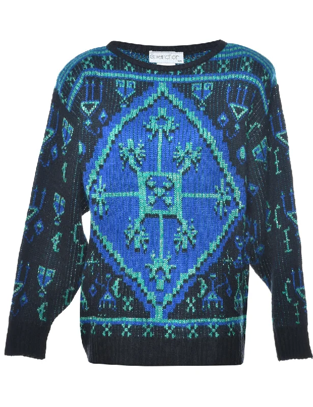 Geometric Pattern Jumper - M