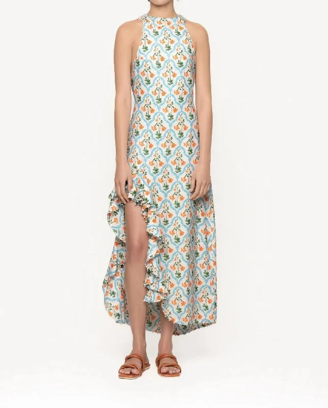 Gerbera Sabareno Atardecer Maxi Dress In Blue