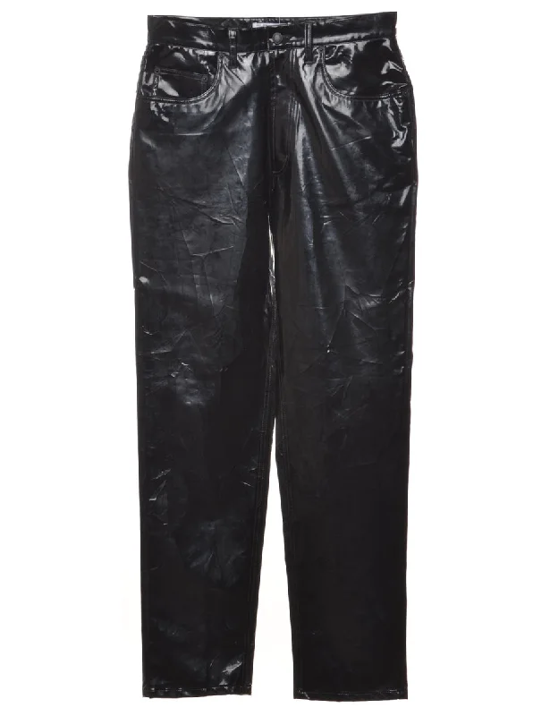 Black PVC Armani Exchange Tapered Trousers - W31 L32